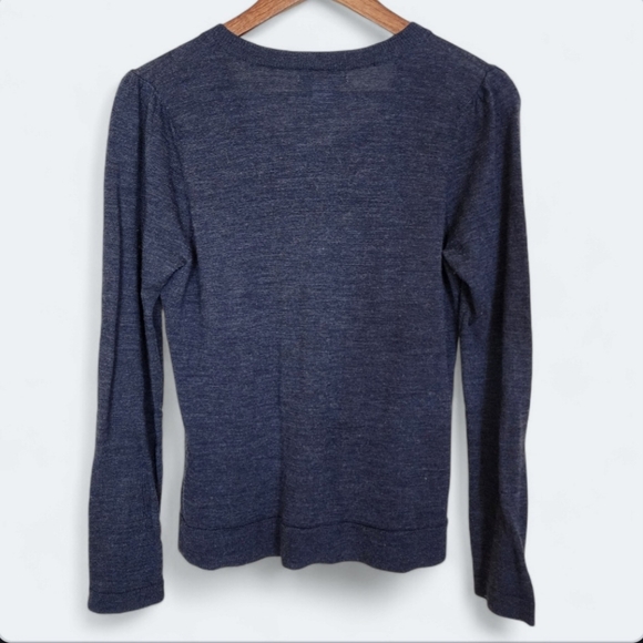 KENAR Buttery Soft Merino Wool Cardigan Gray Fits Small - Picture 3 of 8